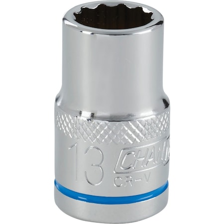 Channellock 1/2 In. Drive 13 mm 12-Point Shallow Metric Socket 397636
